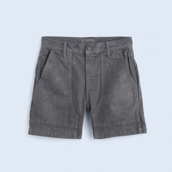 Madewell MN Dye Studio Denim High Rise Mid Length Work Shorts US Women's 25 New - Picture 1 of 7